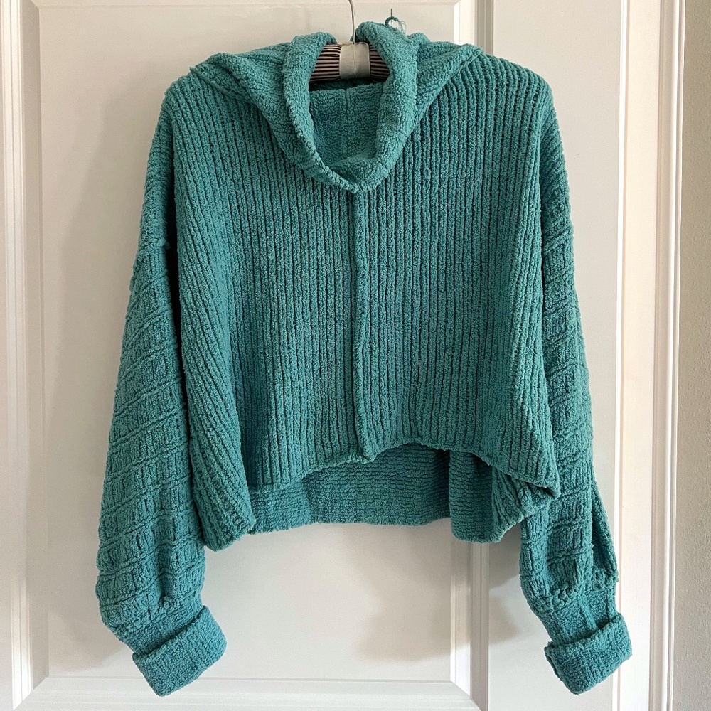 Free People Turtleneck Sweater - blue/ teal - Size Small
